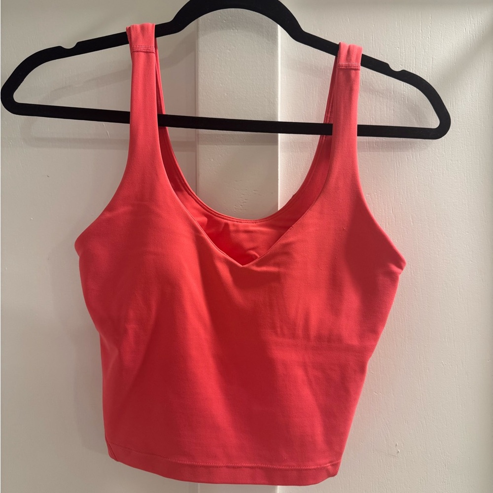 Lululemon Align Tank V Neck Crop Coral Size 6